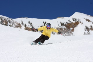Photo of Mermer Blakeslee skiing